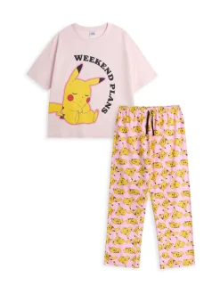 Vanilla Underground Ensemble pyjama Pokemon rose à manches courtes et jambes longues 100% coton Clearance