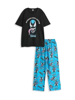 Vanilla Underground Ensemble pyjama Marvel Venom noir à manches courtes 100% coton pour homme Clearance