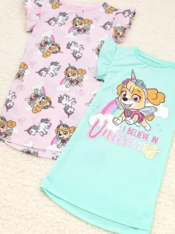 Vanilla Underground Filles Multi Paw Patrol Nighties 2 Pack Outlet