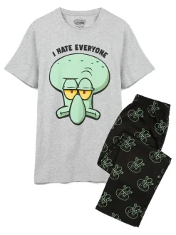 Vanilla Underground Mens SpongeBob SquarePants Manches courtes Long Leg Licensed Pyjamas Outlet