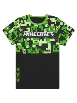 Vanilla Underground Pyjama garçon Minecraft à manches courtes et jambe courte 100% coton