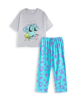 Vanilla Underground Pyjama femme Disney Monsters Inc multicolore à manches courtes en 100% coton