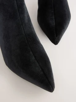 Next Velours noir - Bottes Forever Comfort® Kitten heel Hot