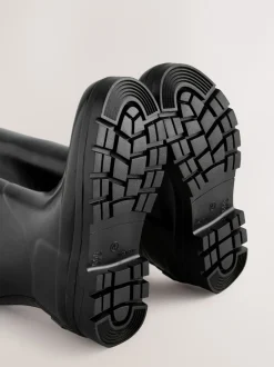 Next Vernies noires - Bottes de pluie hauteur genou doublées de fausse fourrure haut de gamme Online