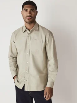 Next - Ajustement régulier - Chemise Oxford à manches longues vert Hot