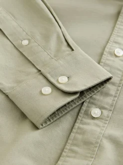 Next - Ajustement régulier - Chemise Oxford à manches longues vert Hot