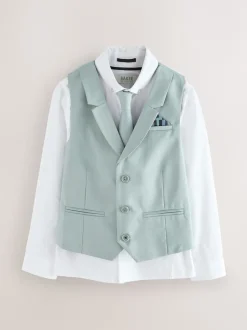 Baker by Ted Baker Vert - ensemble gilet, chemise et cravate Discount