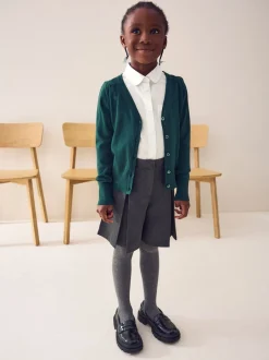 Next - Cardigan à col en V Cotton Rich School (3-16ans) Vert Discount