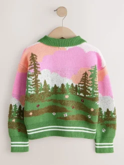 Next Vert - Cardigan Campervan Scene (3-16ans) Clearance