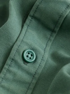 Next Vert - Chemise Oxford teintée en pièce à manches longues Discount