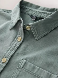 Next - Chemises oversize en Denim Vert