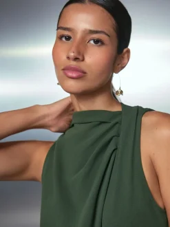 Next Vert - Combinaison Occasion en jersey sans manches à col bénitier Hot