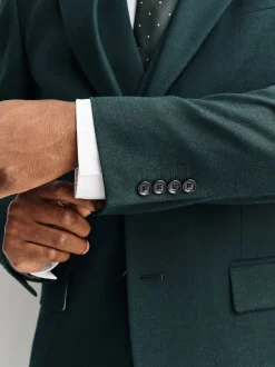 Next Vert - Coupe ajustée Flannel Costume Veste Sale