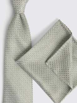 MOSS - Cravate Grenadine Vert New