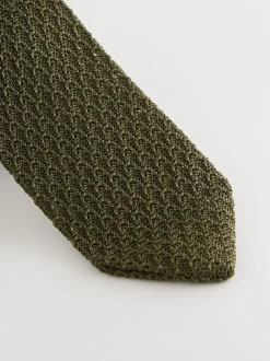 Next Vert - Cravate Signature en soie texturée Hot