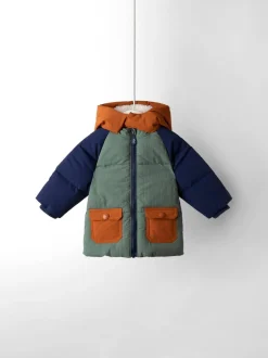 Jojo Maman Bébé Vert - Doudoune à capuche doublée Borg Hot