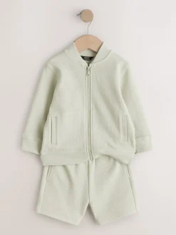 Next vert - Ensemble bomber et short en jersey (3mois-7ans) Clearance