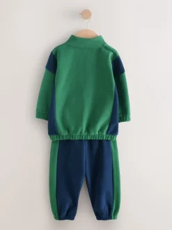 Next Vert - Ensemble haut demi-zip et jogging (3mois à7ans) Outlet