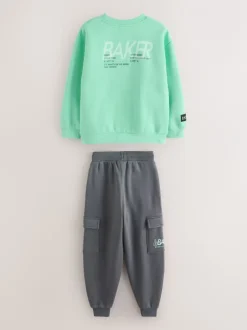 Baker by Ted Baker Vert - Ensemble jogging sweat et cargo Clearance