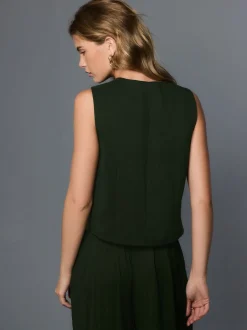 Next Vert - Gilet boutonné sur le devant Clearance