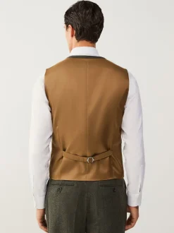 Next Vert - Gilet de costume à carreaux Nova Fides italien en laine Blend à carreaux Outlet