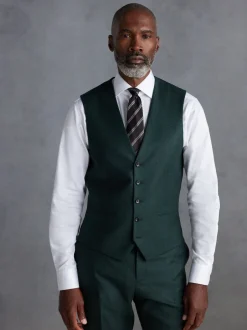 Next Vert - Gilet de costume en flanelle de laine et cachemire mélangés Signature Zignone Hot