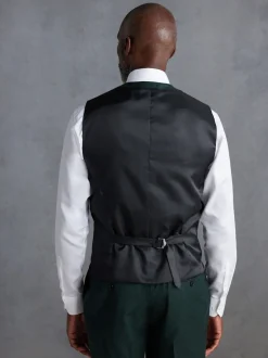 Next Vert - Gilet de costume en flanelle de laine et cachemire mélangés Signature Zignone Hot