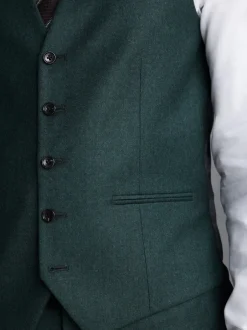 Next Vert - Gilet de costume en flanelle de laine et cachemire mélangés Signature Zignone Hot