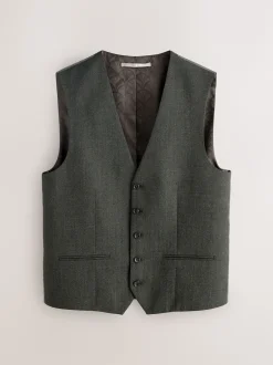 Next Vert - Gilet de costume en laine mérinos mélangée Hot