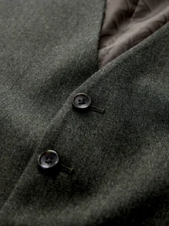 Next Vert - Gilet de costume en laine mérinos mélangée Hot