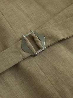 Next Vert - Gilet de costume en lin Blend texturé Hot