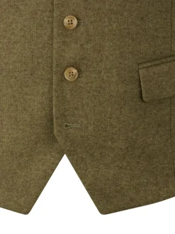 Skopes Vert - Gilet de costume texturé Fox Clearance