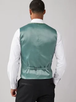 Next vert - Gilet en soie texturée Discount
