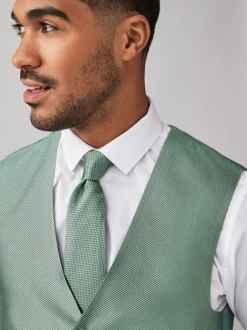 Next vert - Gilet en soie texturée Discount