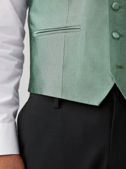 Next vert - Gilet en soie texturée Discount