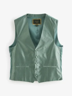 Next vert - Gilet en soie texturée Discount