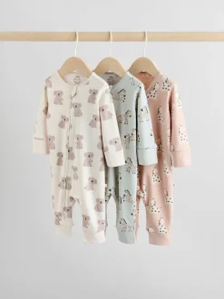 Next Vert à la menthe - Lot de 3 dors-bien sans pieds zippés pour bébé (0mois3ans) Outlet