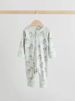 Next Vert à la menthe - Lot de 3 dors-bien sans pieds zippés pour bébé (0mois3ans) Outlet