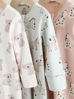 Next Vert à la menthe - Lot de 3 dors-bien sans pieds zippés pour bébé (0mois3ans) Outlet