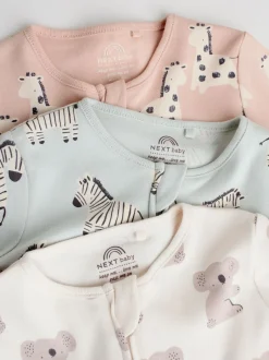 Next Vert à la menthe - Lot de 3 dors-bien sans pieds zippés pour bébé (0mois3ans) Outlet