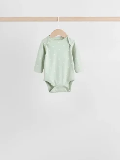 Next vert - Lot de 5 bodys à manches longues pour bébé Clearance