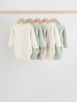 Next vert - Lot de 5 bodys à manches longues pour bébé Clearance