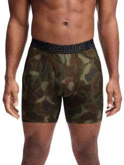 Under Armour Vert - Lot de 6 boxers Tech Imprimé 3 pouces Discount