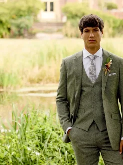 Skopes Vert - Modèle droit - Jude Tweed Veste de costume ajustée