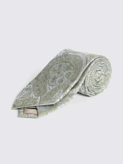 MOSS - Mariage Motif paisley Cravate Vert Hot