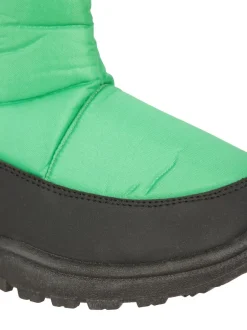 Mountain Warehouse Vert - Bottes de neige adaptatives Caribou Kids Single Rayure Sherpa Lined New