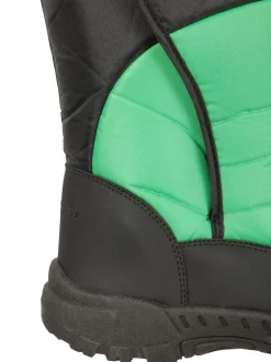 Mountain Warehouse Vert - Bottes de neige adaptatives Caribou Kids Single Rayure Sherpa Lined New