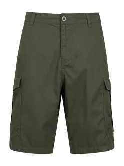 Mountain Warehouse - Mens Lakeside 100% Cotton Cargo Shorts Vert Best