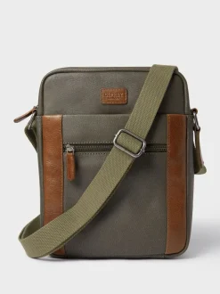 Osprey London Vert - The Small Grantham Besace Sac en toile cirée et cuir