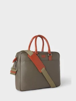 Osprey London Vert - Waxed Canvas & Sacoche pour ordinateur portable Grantham en cuir de veau glacé Discount